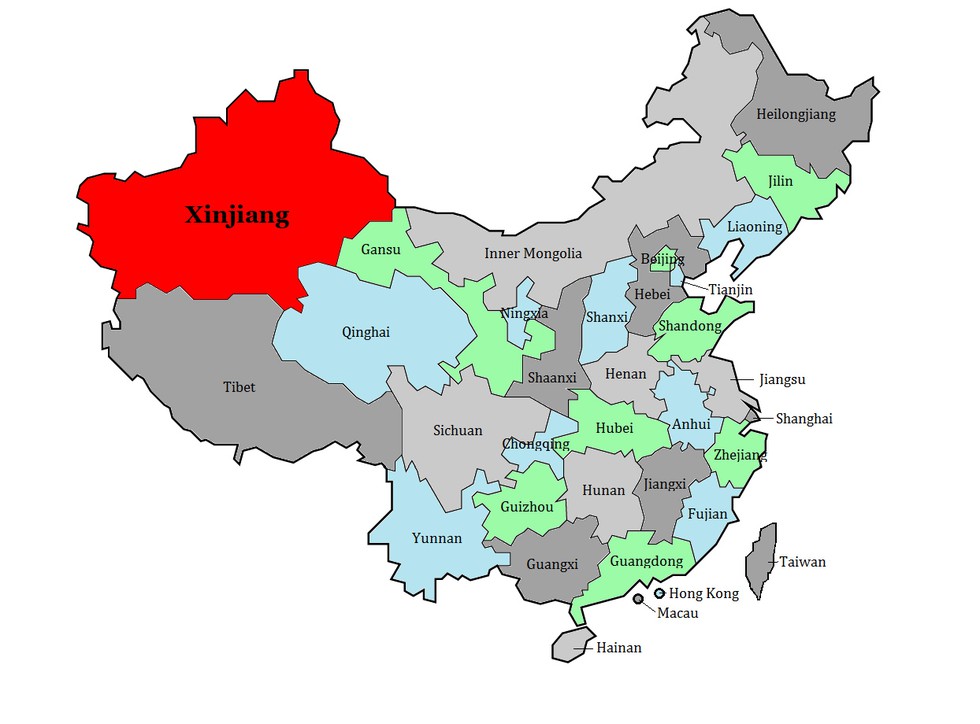 Xinjiang порт карта