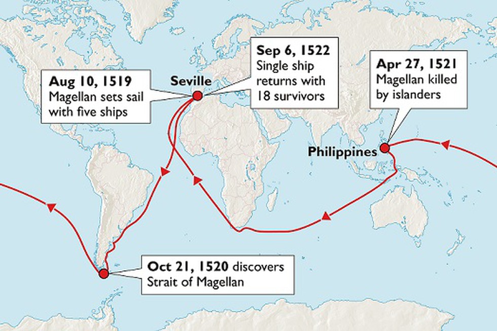 Ferdinand Magellan Expedition Map   Ehru Museum 