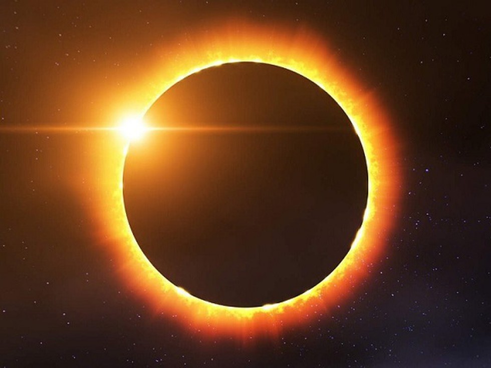 A rare celestial event, annular solar eclipse popularly called as ring