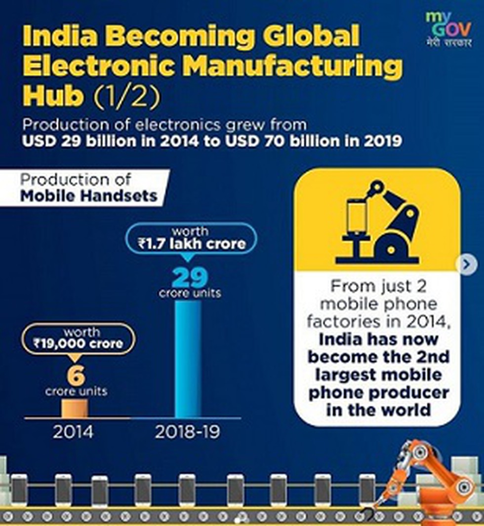 Union Electronics and IT Minister announced three schemes, with a