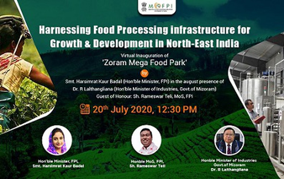 Union Minister of Food Processing Industries inaugurated the Zoram Mega ...