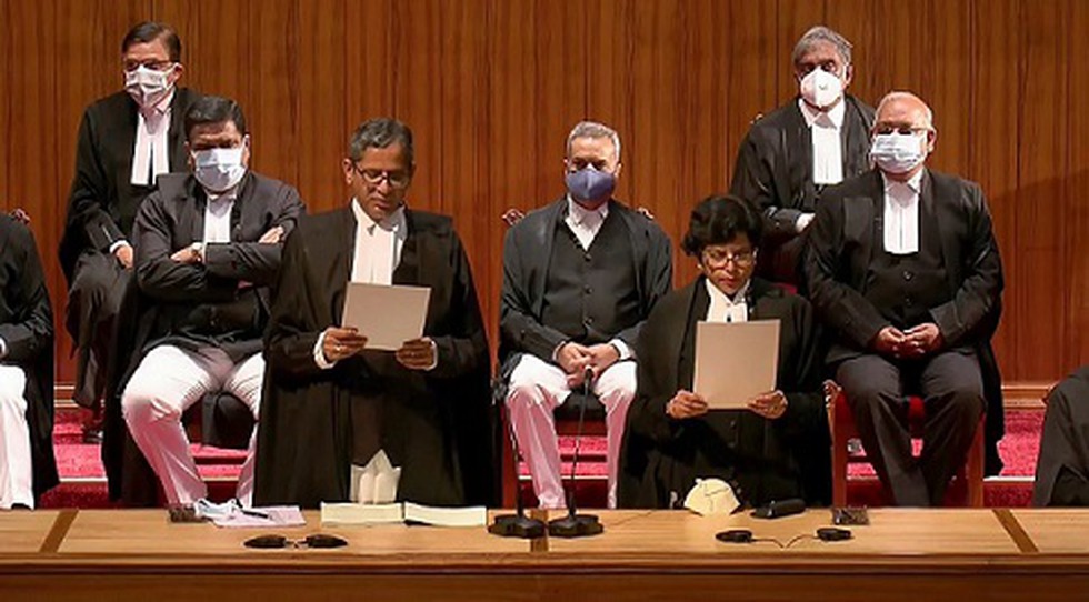 Chief Justice of India (CJI) N.V. Ramana read out the oath of