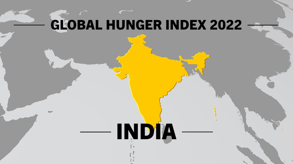 India has ranked 107 on the Global Hunger Index (GHI), 2022, out of 121  countries, lagging behind most south Asian countries.