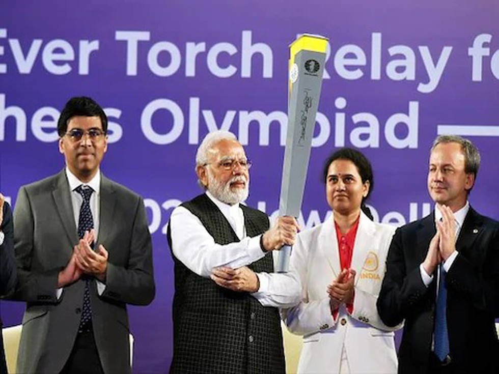 The Prime Minister Narendra Modi launched the historic torch relay