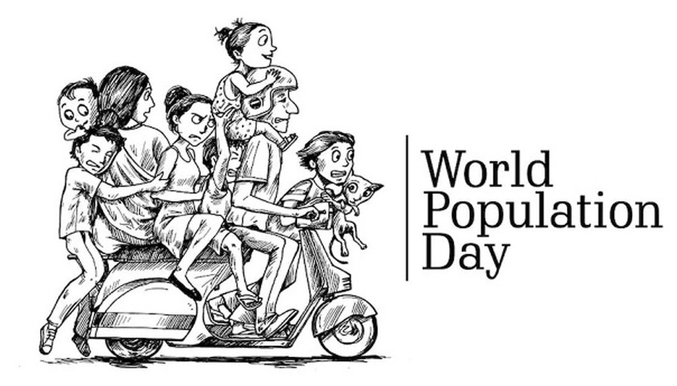 Free Vector | Hand drawn world population day illustration with scales