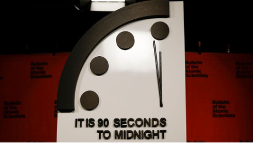 Atomic scientists reset the "Doomsday Clock" recently, moving its hands